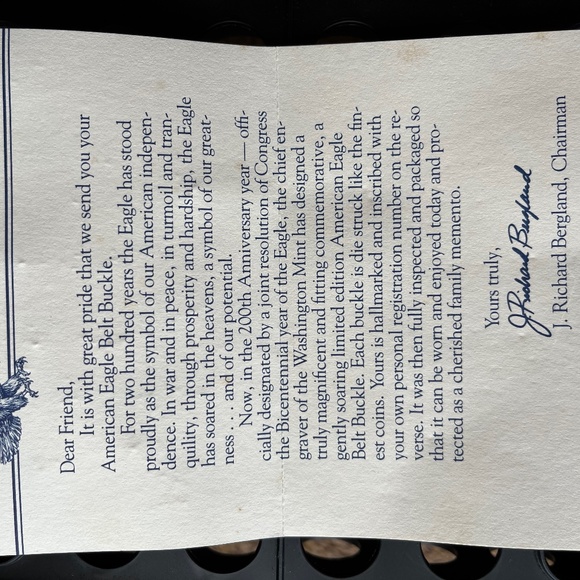 Belt buckle American Eagle 200th Anniversary - Picture 5 of 5